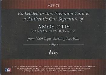 2009 Topps Sterling - Cut Signatures #MPS-71 Amos Otis Back