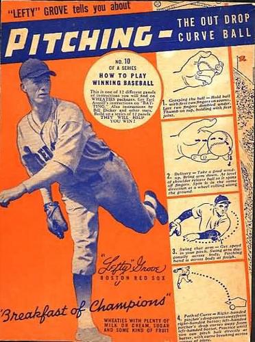 1936 Wheaties Series 5 #10 Lefty Grove Front