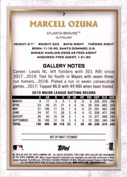2020 Topps Gallery #7 Marcell Ozuna Back