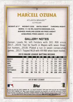 2020 Topps Gallery - Rainbow Foil #7 Marcell Ozuna Back