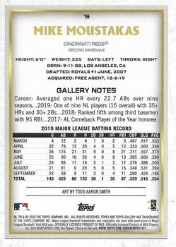 2020 Topps Gallery - Rainbow Foil #19 Mike Moustakas Back