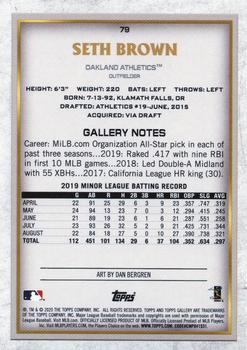 2020 Topps Gallery - Rainbow Foil #79 Seth Brown Back