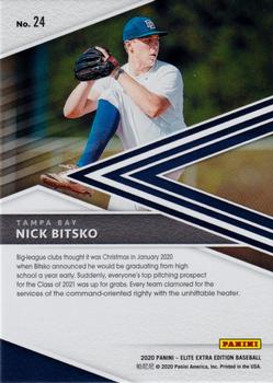 2020 Panini Elite Extra Edition #24 Nick Bitsko Back