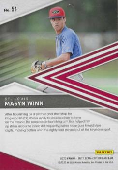 2020 Panini Elite Extra Edition #54 Masyn Winn Back