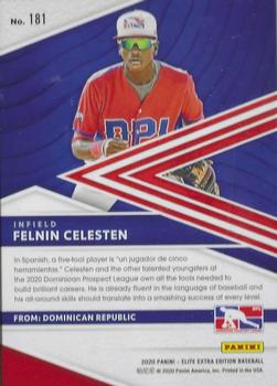 2020 Panini Elite Extra Edition #181 Felnin Celesten Back