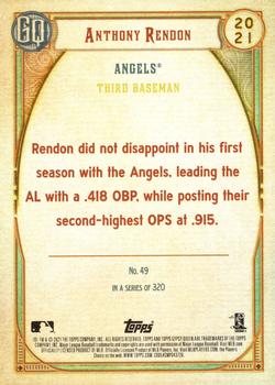 2021 Topps Gypsy Queen #49 Anthony Rendon Back
