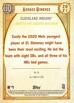 2021 Topps Gypsy Queen #76 Andres Gimenez Back