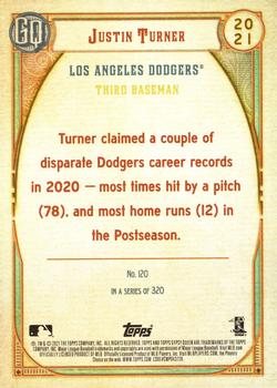 2021 Topps Gypsy Queen #120 Justin Turner Back