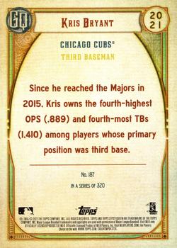 2021 Topps Gypsy Queen #187 Kris Bryant Back