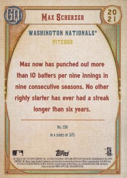 2021 Topps Gypsy Queen #238 Max Scherzer Back