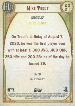 2021 Topps Gypsy Queen #244 Mike Trout Back