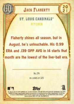 2021 Topps Gypsy Queen #274 Jack Flaherty Back