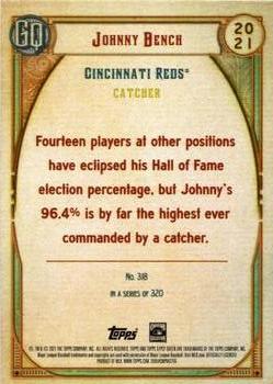 2021 Topps Gypsy Queen #318 Johnny Bench Back
