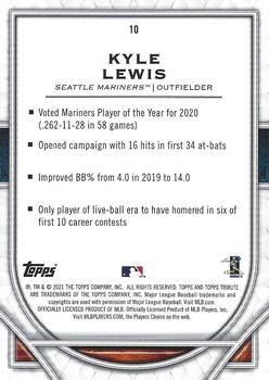 2021 Topps Tribute #10 Kyle Lewis Back