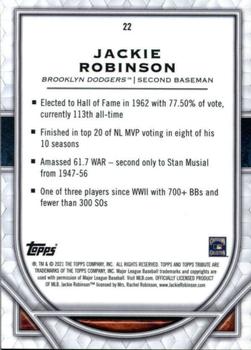 2021 Topps Tribute #22 Jackie Robinson Back