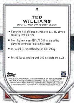 2021 Topps Tribute #29 Ted Williams Back