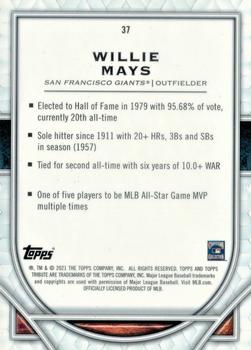 2021 Topps Tribute #37 Willie Mays Back
