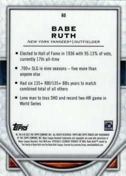 2021 Topps Tribute #60 Babe Ruth Back