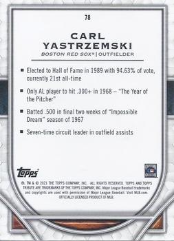 2021 Topps Tribute #78 Carl Yastrzemski Back