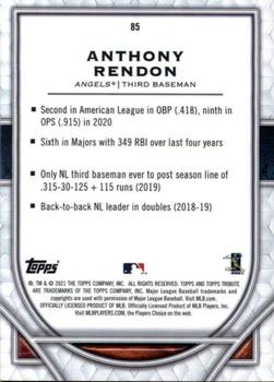 2021 Topps Tribute #85 Anthony Rendon Back