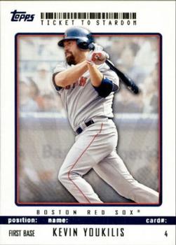 2009 Topps Ticket to Stardom - Blue #4 Kevin Youkilis Front