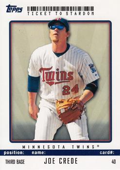 2009 Topps Ticket to Stardom - Blue #40 Joe Crede Front