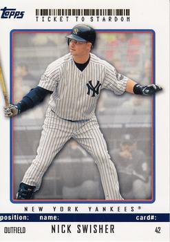 2009 Topps Ticket to Stardom - Blue #42 Nick Swisher Front