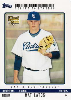 2009 Topps Ticket to Stardom - Blue #44 Mat Latos Front