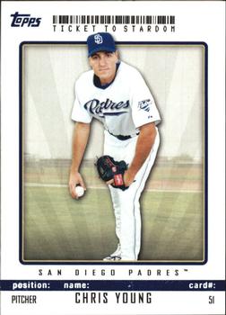 2009 Topps Ticket to Stardom - Blue #51 Chris Young Front
