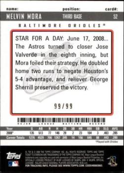 2009 Topps Ticket to Stardom - Blue #52 Melvin Mora Back