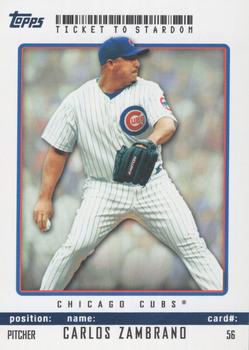 2009 Topps Ticket to Stardom - Blue #56 Carlos Zambrano Front