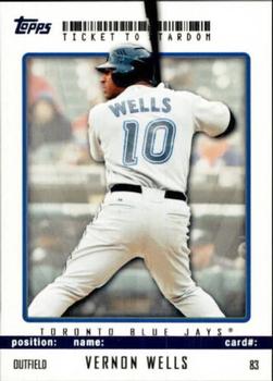 2009 Topps Ticket to Stardom - Blue #83 Vernon Wells Front