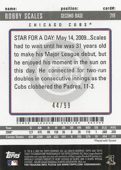 2009 Topps Ticket to Stardom - Blue #219 Bobby Scales Back