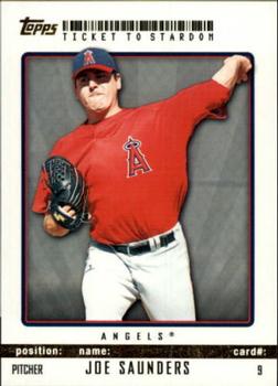 2009 Topps Ticket to Stardom - Gold #9 Joe Saunders Front