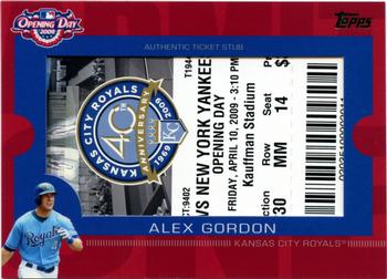2009 Topps Ticket to Stardom - Opening Day Ticket Subs #ODTS-AG Alex Gordon Front