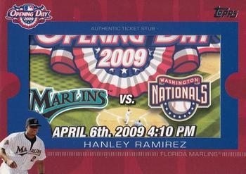 2009 Topps Ticket to Stardom - Opening Day Ticket Subs #ODTS-HR Hanley Ramirez Front