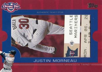 2009 Topps Ticket to Stardom - Opening Day Ticket Subs #ODTS-JM Justin Morneau Front