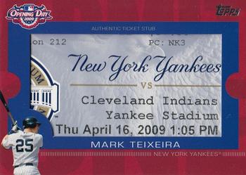 2009 Topps Ticket to Stardom - Opening Day Ticket Subs #ODTS-MT Mark Teixeira Front