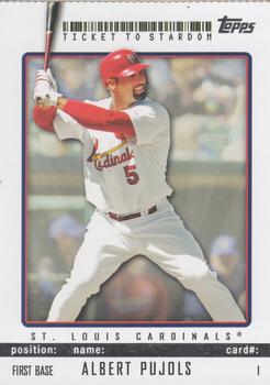 2009 Topps Ticket to Stardom - Perforated #1 Albert Pujols Front