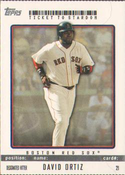 2009 Topps Ticket to Stardom - Perforated #21 David Ortiz Front