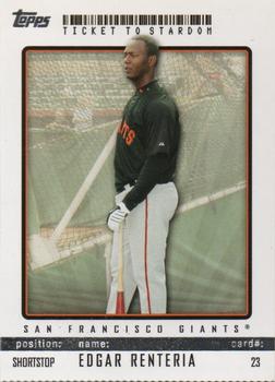 2009 Topps Ticket to Stardom - Perforated #23 Edgar Renteria Front