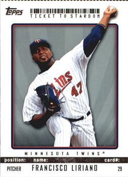 2009 Topps Ticket to Stardom - Perforated #29 Francisco Liriano Front