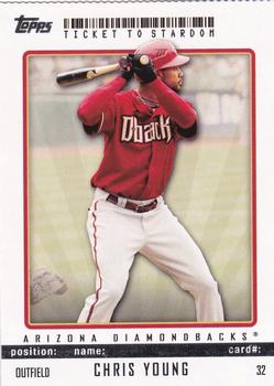 2009 Topps Ticket to Stardom - Perforated #32 Chris Young Front