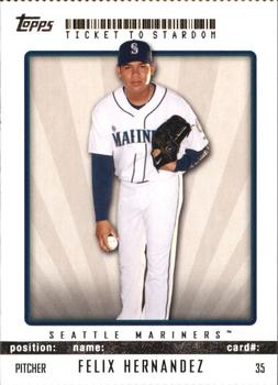 2009 Topps Ticket to Stardom - Perforated #35 Felix Hernandez Front