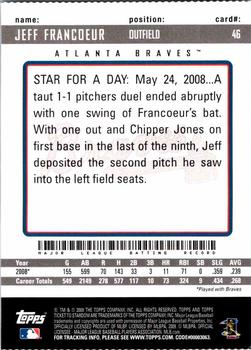 2009 Topps Ticket to Stardom - Perforated #46 Jeff Francoeur Back