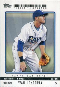 2009 Topps Ticket to Stardom - Perforated #74 Evan Longoria Front