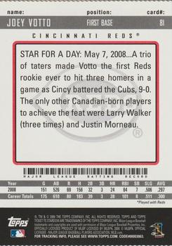 2009 Topps Ticket to Stardom - Perforated #81 Joey Votto Back