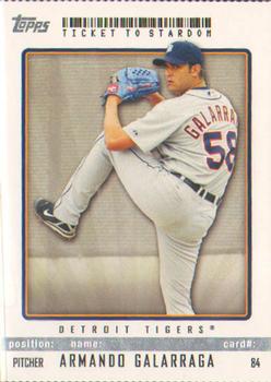 2009 Topps Ticket to Stardom - Perforated #84 Armando Galarraga Front