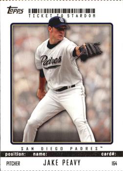 2009 Topps Ticket to Stardom - Perforated #164 Jake Peavy Front