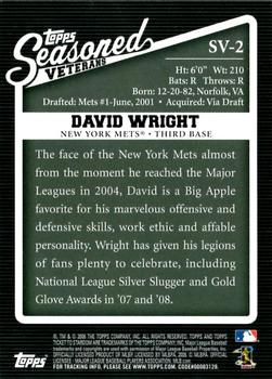 2009 Topps Ticket to Stardom - Seasoned Vets #SV-2 David Wright Back